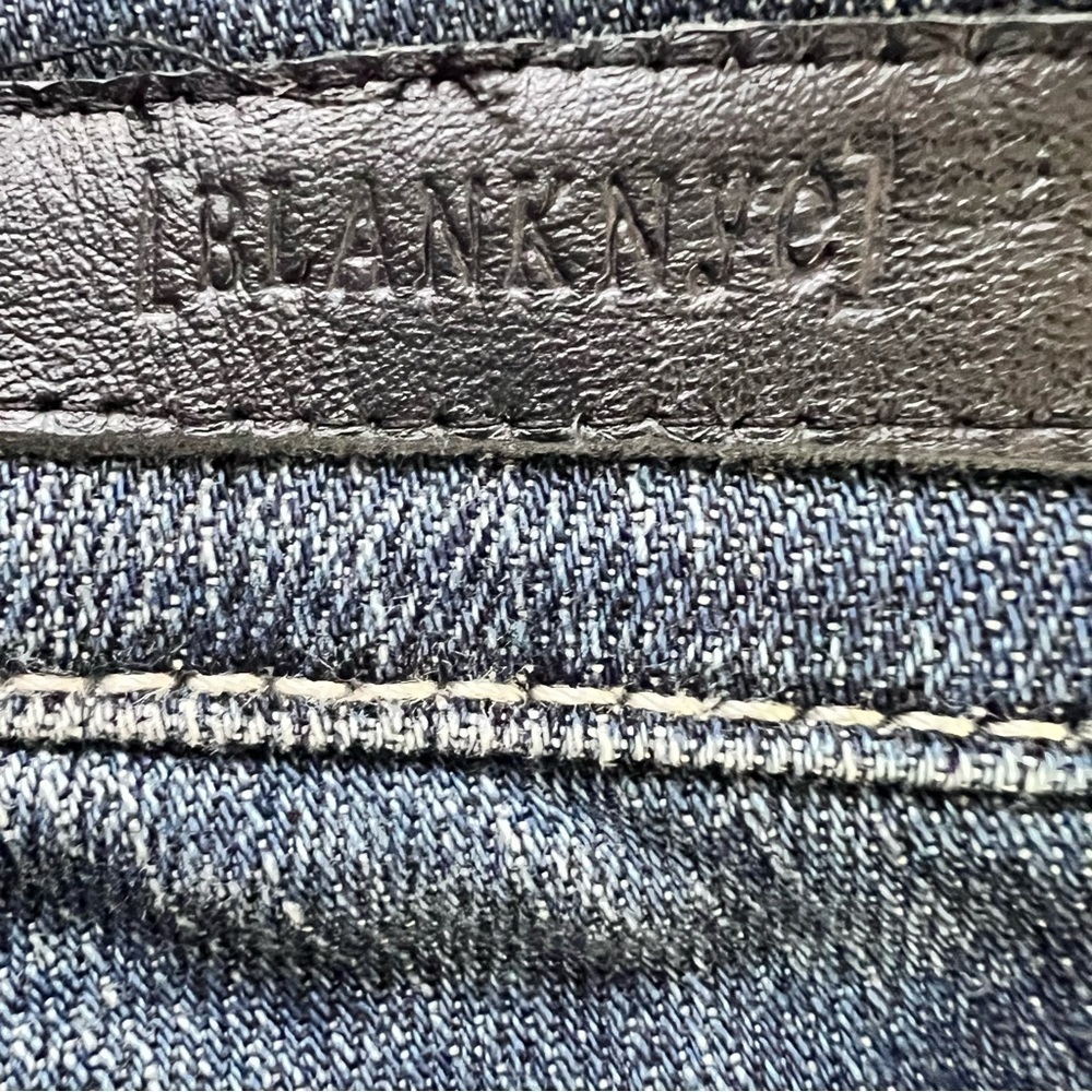 BlankNYC Hand Painted 'Crazy Legs' Splatter Design Slim Straight Leg Jeans - Picture 12 of 16